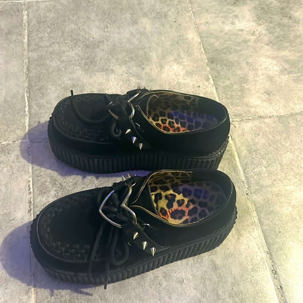 Black gothic platform demonia shoes